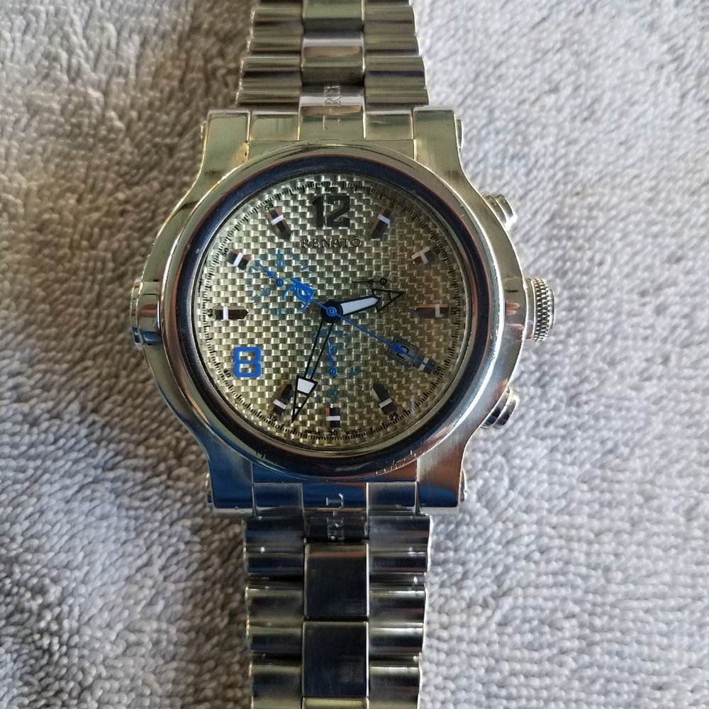 Renato T-Rex SS & Glass Fiber Chronograph Watch